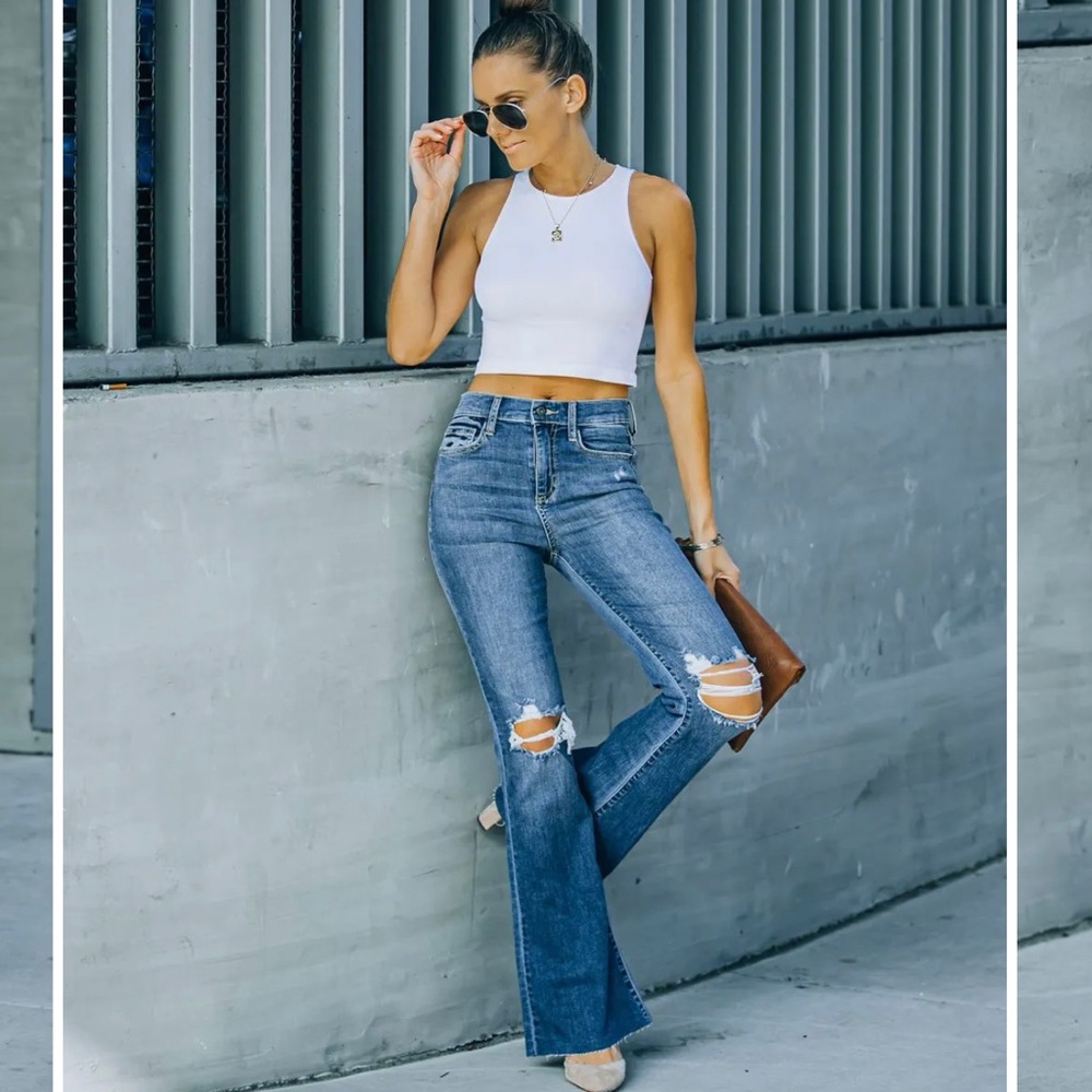 VICI viola high rise 90s flare denim